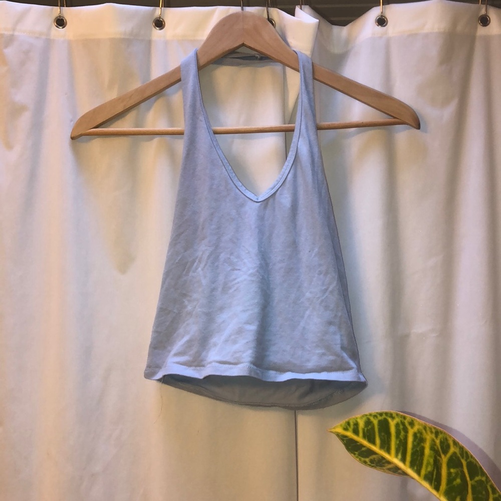 Cotton cropped halter top